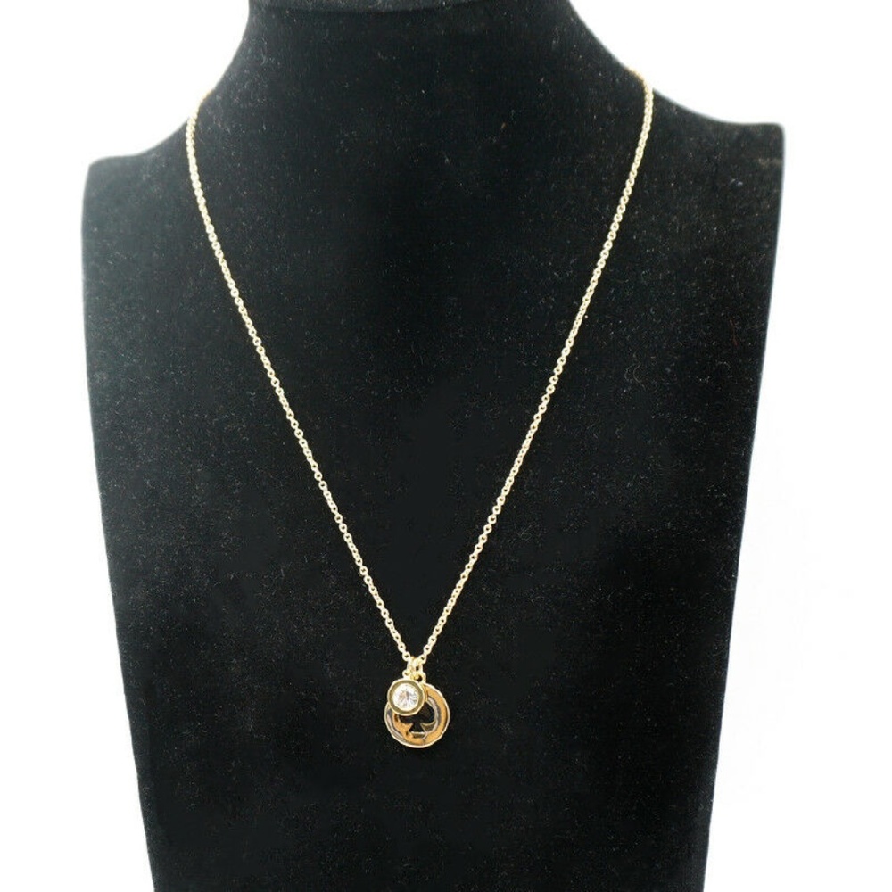 NWT KATE SPADE Spade & Crystal Charm Necklace - Picture 4 of 5